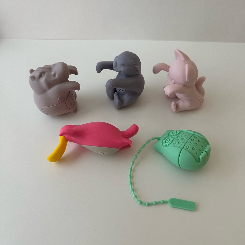 Colorful Silicone Animal Tea Infusers Set